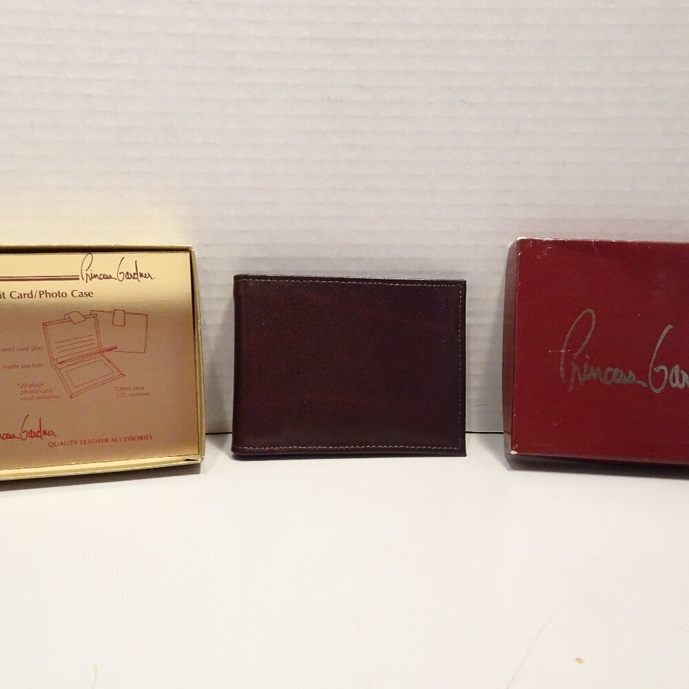 Vintage Prince Gardner Bifold Wallet Brown Cowhide Leather Made in USA NEW
